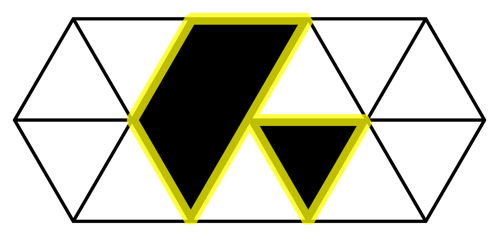 Tiling for Sample Input 2 with the warning tape highlighted in yellow